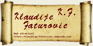 Klaudije Faturović vizit kartica